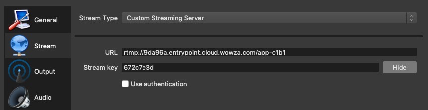 steam settings within OBS
